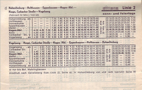 Foto:: Fahrplan / Hagen / 24.10.1965 (Foto,Fotos,Bilder,Bild,)