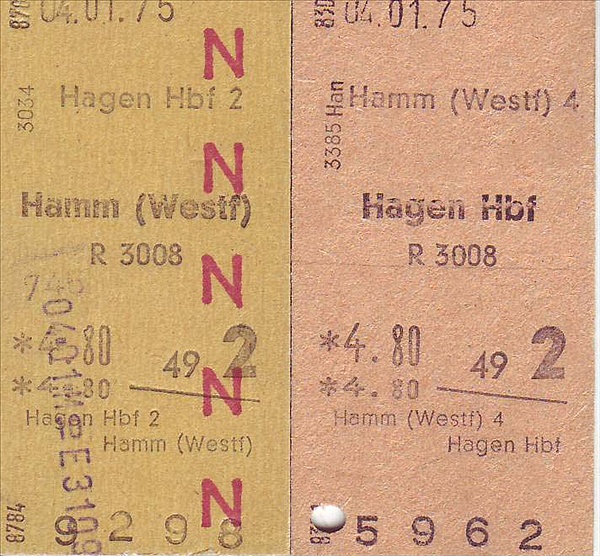Foto:: Fahrkarten Hagen - Hamm und zurueck (Foto,Fotos,Bilder,Bild,)
