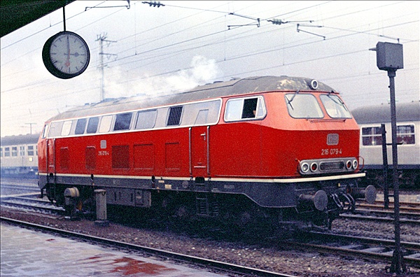 Foto:: DB 216 079-4 / Rheine / 08.04.1975 (Foto,Fotos,Bilder,Bild,)