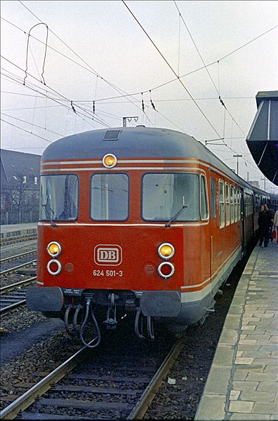 Foto:: DB 624 501-3 / Muenster / 08.04.1975 (Foto,Fotos,Bilder,Bild,)