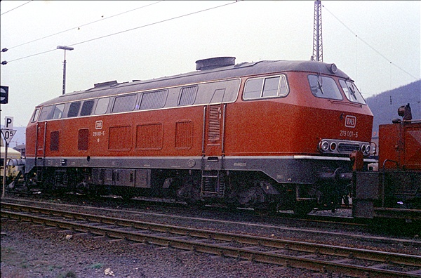 Foto:: DB 219 001-5 / Hagen / April 1975 (Foto,Fotos,Bilder,Bild,)