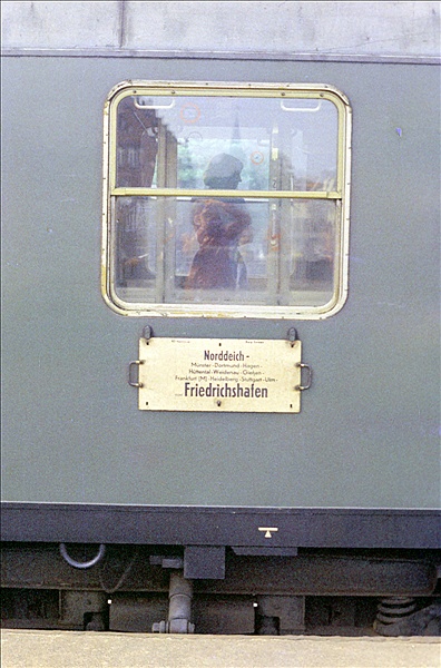 Foto:: Zuglaufschild / Rheine / 20.05.1975 (Foto,Fotos,Bilder,Bild,)