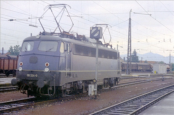 Foto:: DB 110 334-0 / Freilassing / 21.07.1975 (Foto,Fotos,Bilder,Bild,)