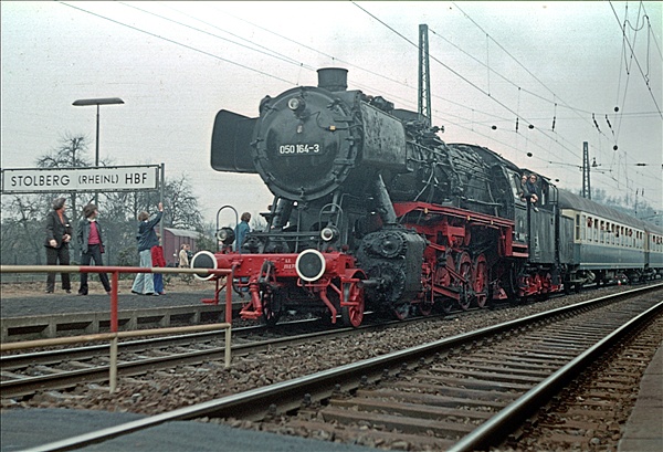 Foto:: DB 050 164-3 Dampflokabschied / Stolberg / 04.04.1976 (Foto,Fotos,Bilder,Bild,)
