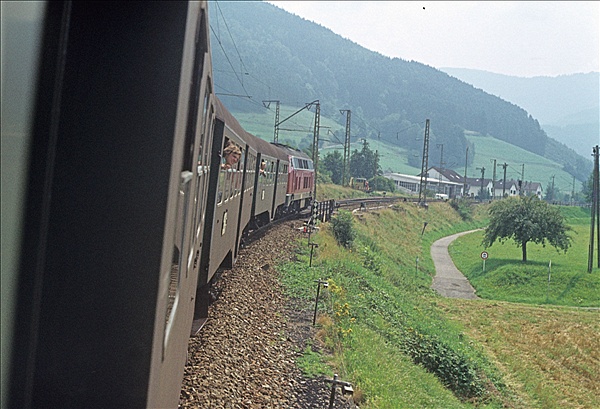 Foto:: DB 218 287-1 / Hoellentalbahn / 11.08.1976 (Foto,Fotos,Bilder,Bild,)