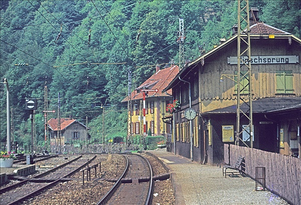 Foto:: Bahnhof Hirschsprung / 11.08.1976 (Foto,Fotos,Bilder,Bild,)
