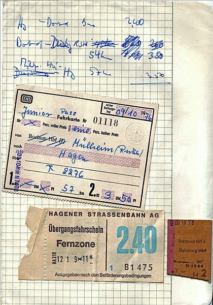 Foto:: Fahrpreiskalkulation und Fahrkarten / 09.10.1976 (Foto,Fotos,Bilder,Bild,)