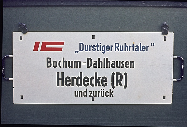 Foto:: Zuglaufschild / Herdecke / 23.10.1976 (Foto,Fotos,Bilder,Bild,)
