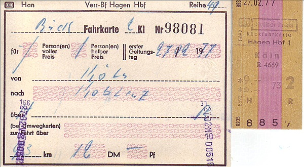 Foto:: Fk Hagen Hbf - Koblenz / 27.02.1977 (Foto,Fotos,Bilder,Bild,)