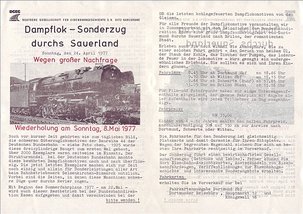 Foto:: Sonderfahrtprogramm DB 044 434-9 / Briolon-Stadt  / 08.05.1977 (Foto,Fotos,Bilder,Bild,)