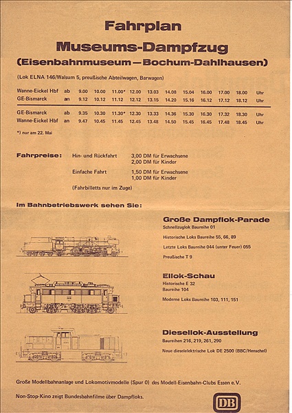 Foto:: Abschiedsfest Bw Gelsenkirchen-Bismarck Plakat / 21.05.1977 (Foto,Fotos,Bilder,Bild,)