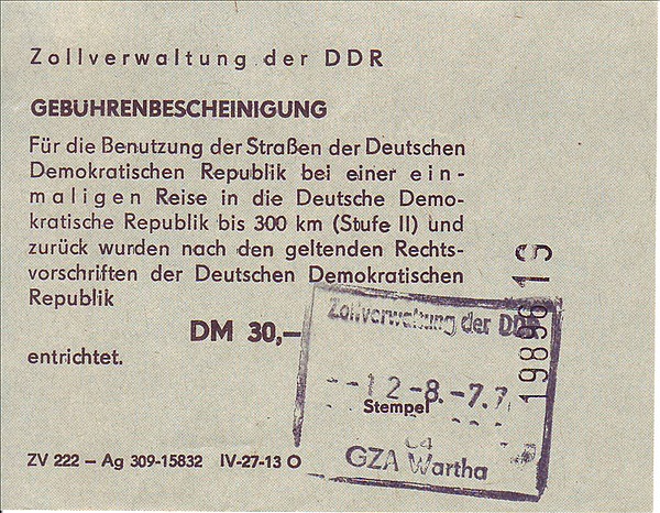 Foto:: Gebuehrenbescheinigung / Wartha / 12.08.1977 (Foto,Fotos,Bilder,Bild,)