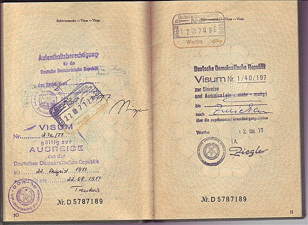 Foto:: Visa / Wartha / 12.08.1977 (Foto,Fotos,Bilder,Bild,)