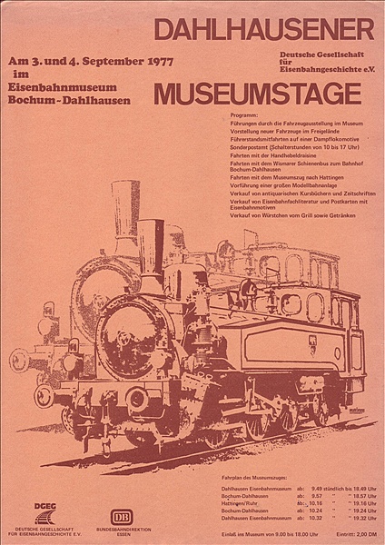 Foto:: Plakat zu den Dahlhausener Museumstagen / 03. + 04.09.1977 (Foto,Fotos,Bilder,Bild,)