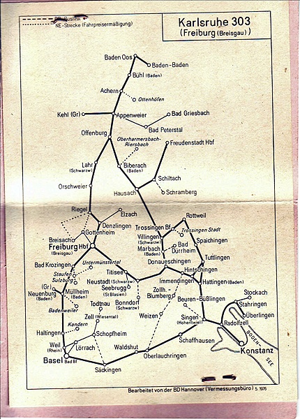 Foto:: Streckenuebersicht zu Tourenkarte 303 / Konstanz / 26.12.1977 (Foto,Fotos,Bilder,Bild,)