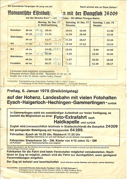 Foto:: Sonderfahrtprogramm 24 009 / Konstanz / 26.12.1977 (Foto,Fotos,Bilder,Bild,)