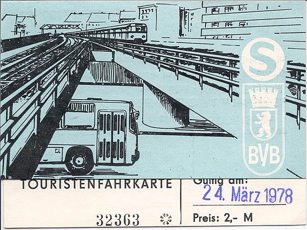 Foto:: Touristenfahrkarte fuer Berlin (Ost) / Berlin / 24.03.1978 (Foto,Fotos,Bilder,Bild,)