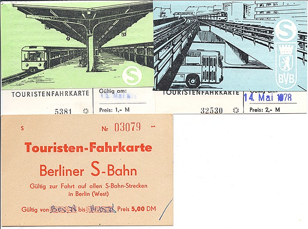 Foto:: Touristenfahrkarten Berlin (West und Ost) / Berlin 13.-15.05.1978 (Foto,Fotos,Bilder,Bild,)