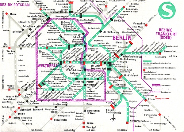 Foto:: S-Bahn Plan 1979 (Foto,Fotos,Bilder,Bild,)