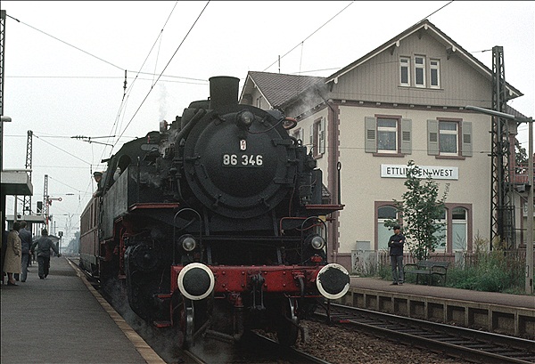 Foto:: DB 86 346 / Ettlingen West / 29.09.1979 (Foto,Fotos,Bilder,Bild,)