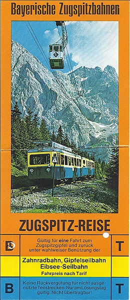 Foto:: Fahrkarte / Bayerische Zugspitzbahn / 08.09.1980 (Foto,Fotos,Bilder,Bild,)