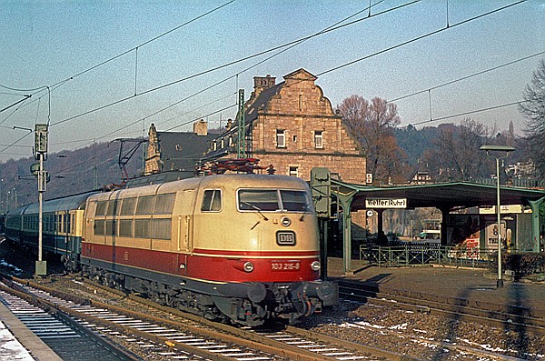 Foto:: DB 103 216-8 / Wetter / Dezember 1980 (Foto,Fotos,Bilder,Bild,)