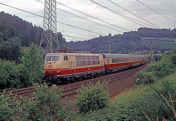 Foto:: DB 103 219-2 / Heigenbruecken / 03.07.1982 (Foto,Fotos,Bilder,Bild,)