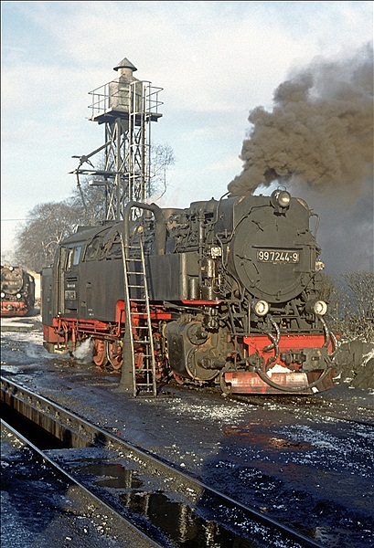 Foto:: DR 99 7244-9 / Wernigerode / 02.03.1990 (Foto,Fotos,Bilder,Bild,)