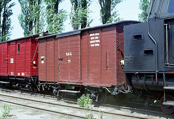 Foto:: Gueterwagen D.H.E. 71 / Kuehlungsborn-West / 23.06.1990 (Foto,Fotos,Bilder,Bild,)