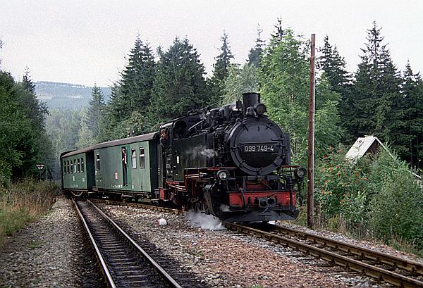 Foto:: DB 099 749-4 / Oberwiesenthal - Cranzahl / 27.08.1994 (Foto,Fotos,Bilder,Bild,)