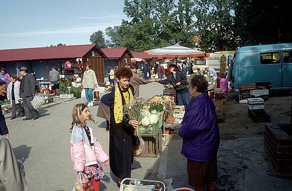 Foto:: Wochenmarkt / Mragowo / September 1994 (Foto,Fotos,Bilder,Bild,)