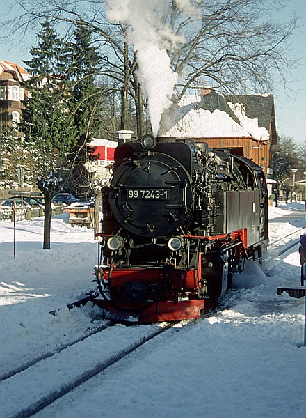Foto:: DR 99 7243-1 / Drei Annen Hohne / 28.12.1996 (Foto,Fotos,Bilder,Bild,)