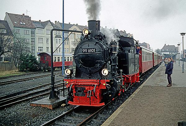 Foto:: DR 99 6101 / Nordhausen / 08.02.1997 (Foto,Fotos,Bilder,Bild,)