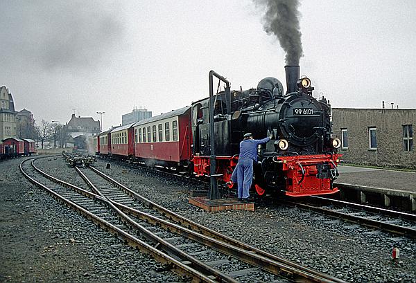 Foto:: DR 99 6101 / Nordhausen / 08.02.1997 (Foto,Fotos,Bilder,Bild,)