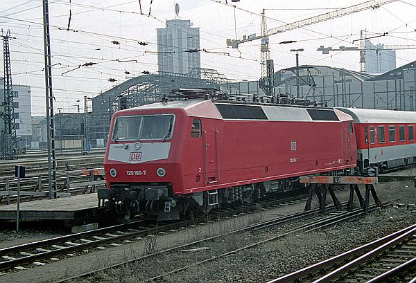 Foto:: DB 120 160-7 / Leipzig / 13.03.1999 (Foto,Fotos,Bilder,Bild,)