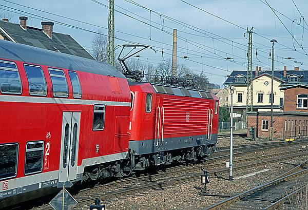 Foto:: DB 143 917-3 / Oederan / 11.03.2002 (Foto,Fotos,Bilder,Bild,)