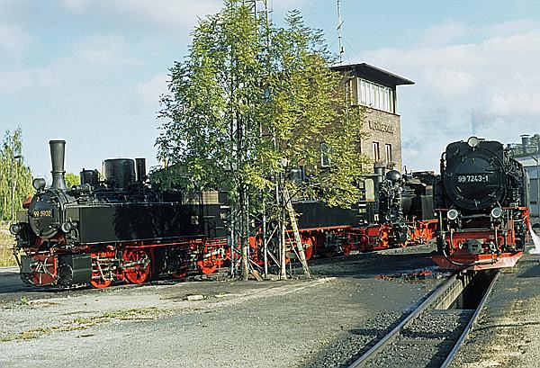 Foto:: DR 99 5902-4 + DR 99 5901-6 + DR 99 7243-1 / Wernigerode / 11.10.2003 (Foto,Fotos,Bilder,Bild,)