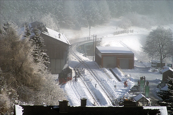 Foto:: Bahnhof / Oberwiesenthal / 28.12.2008 (Foto,Fotos,Bilder,Bild,)