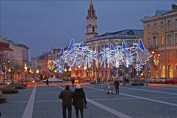 Foto:: Platz vor dem Rathaus / Vilnius / 08.01.2012 (Foto,Fotos,Bilder,Bild,)