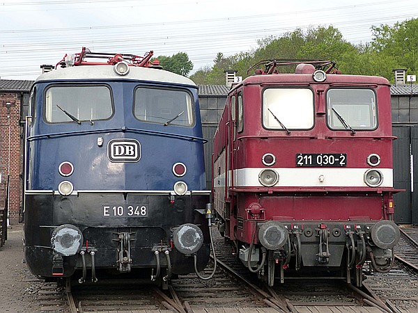 Foto:: DB E 10 348 + DR 211 030-2 / Bochum-Dahlhausen / 01.05.2017 (Foto,Fotos,Bilder,Bild,)