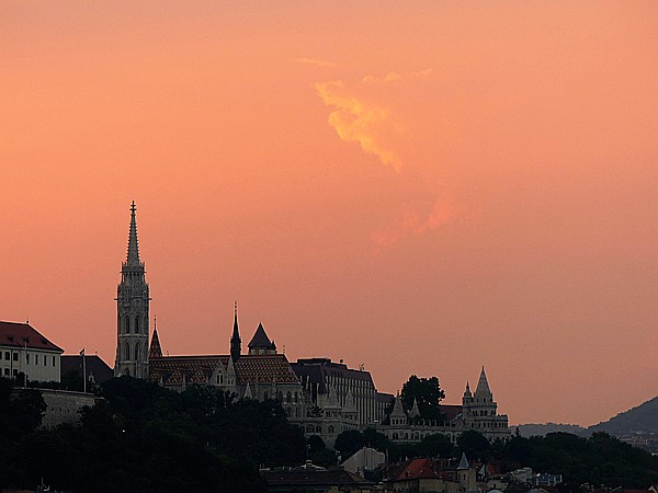 Foto:: Abendrot / Budapest / 23.08.2018 (Foto,Fotos,Bilder,Bild,)