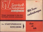 ID: 209: Deckblatt Taschenfahrplan / Gevelsberg / 1961
