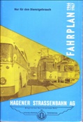 ID: 209: Fahrplans der Hagener Strassenbahn 1966 / Hagen / 1966