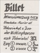Foto SP_0905_00021fk1: Sonderzugfahrkarte / Rundfahrt Wuppertal / 01.12.1974