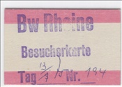 Foto SP_0908_00020fk: Besucherkarte / Bw Rheine / 13.01.1975