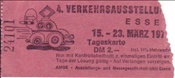 Foto SP_0915_00001_05: Eintrittskarte Verkehrsausstellung Essen / 16.03.1975