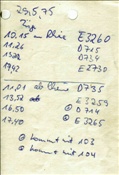 ID: 209: Handnotiz dampfbespannter Zuege in Rheine / 29.05.1975
