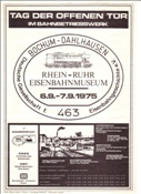 ID: 209: Plakat Tag der Offenen Tuer in BO-Dahlhausen 1975 / 07.09.1975