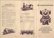 ID: 209: Faltblatt mit Programm zur Dampfabschiedsveranstaltung in Stolberg / 04.04.1976
