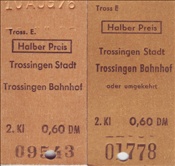 ID: 209: Fahrkarten / Trossingen / 10.08.1976